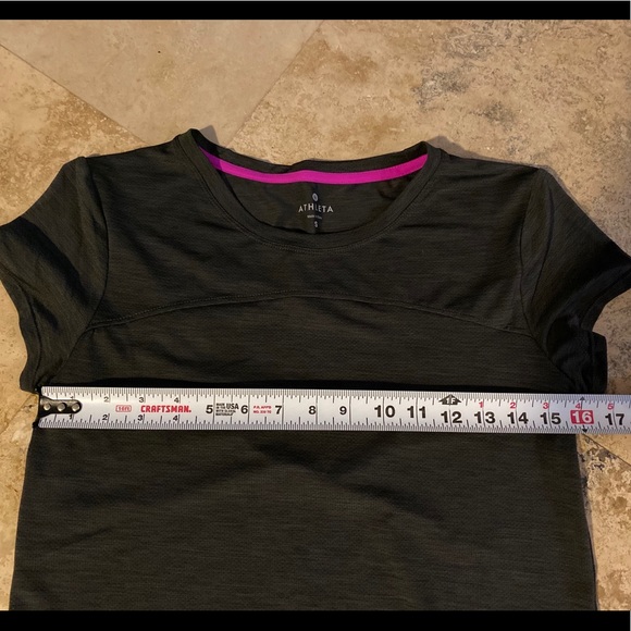 Athleta Grey Mesh Back Cut Out T-Shirt- SMALL - Picture 8 of 8